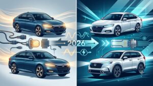 Сравнение светодиодных и галогенных фар для автомобилей Honda в современном минималистичном стиле иллюстрации